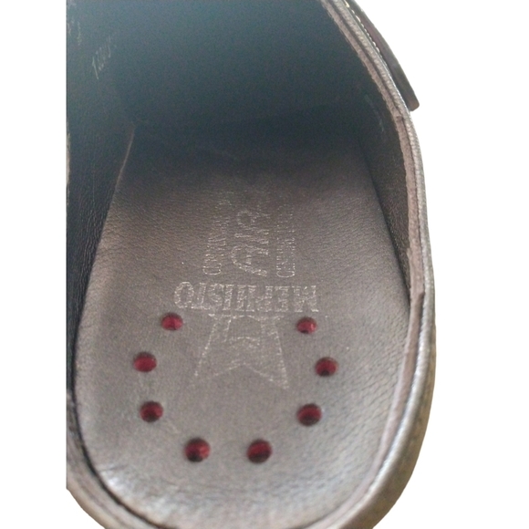 Mephisto Metallic Air Jet Heeled Mule Shoes 8.5 - Picture 9 of 11